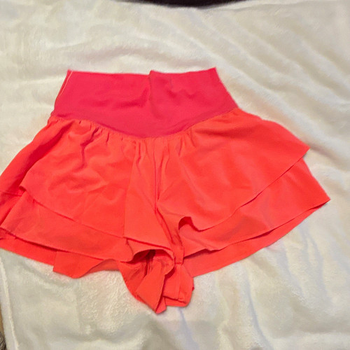 Offline by Aerie Women’s Pink/Orange Solid Knit Athletic Pull-On Shorts Size S