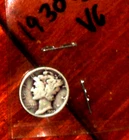 1930  SILVER MERCURY DIME - GRADES "VERY GOOD"