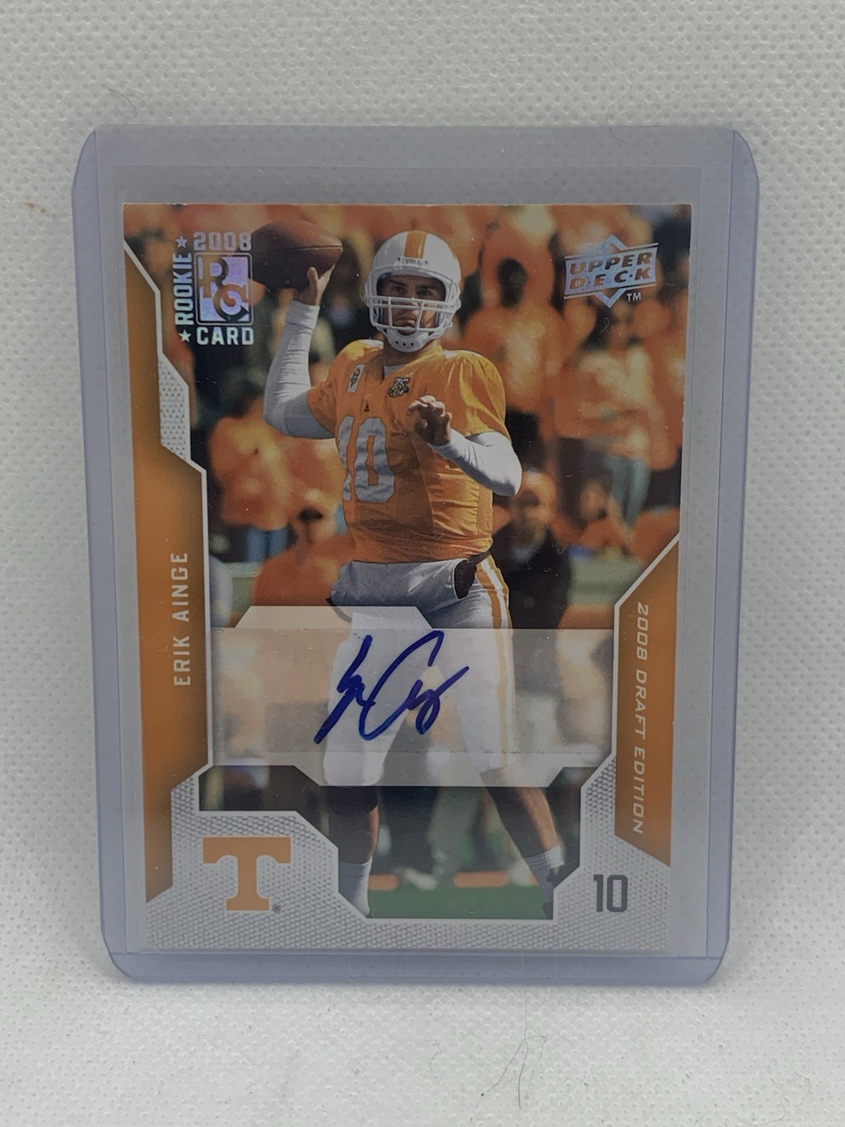 Erik Ainge Upper Deck Draft Edition #36 Autograph