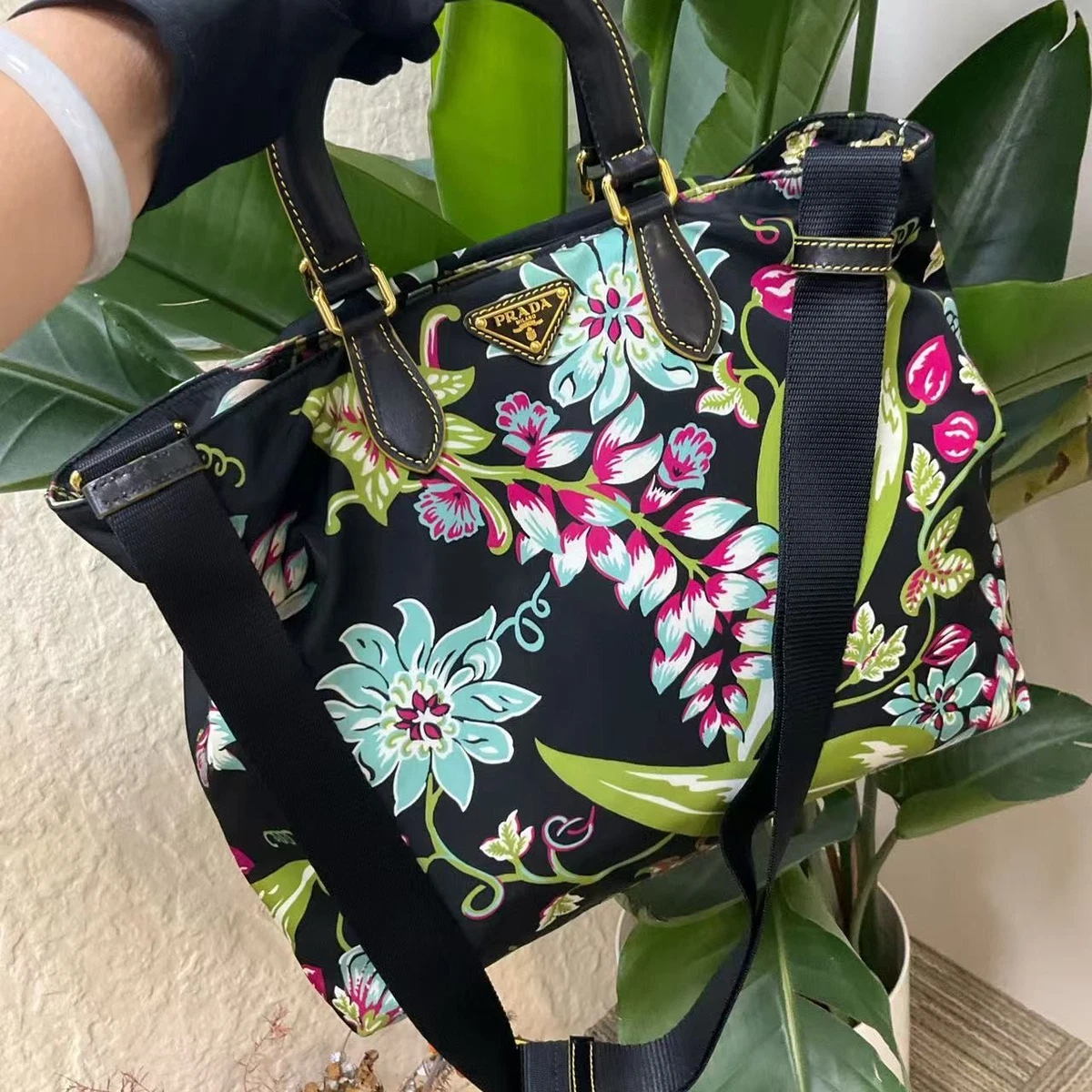 PRADA Zip Floral Bags & Handbags for Women for sale | eBay