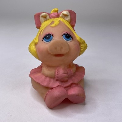 Vintage 1984 Muppet Babies Miss Piggy Squeak Toy Tommee Tippee Rubber Henson