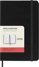  Classic 12 Month 2026 Daily Planner, Hard Cover, Pocket (3.5" x 5.5"), Black, 