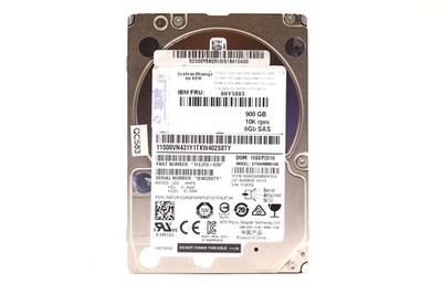 IBM ST900MM0168 900GB 2.5'' 6Gb/s 10K RPM SAS Drive FRU P/N: 00Y5803 Tested