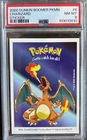 2000 Pokemon Dunkin Boomer Charizard Sticker #6 - PSA 8