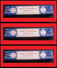 3 boxes = 45g Total Nag Champa Satya Sai Baba Incense NEW 