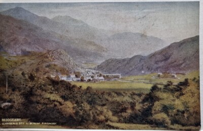 Alt Postkarte Beddgelert Llanberis Station L & N. W.Railway