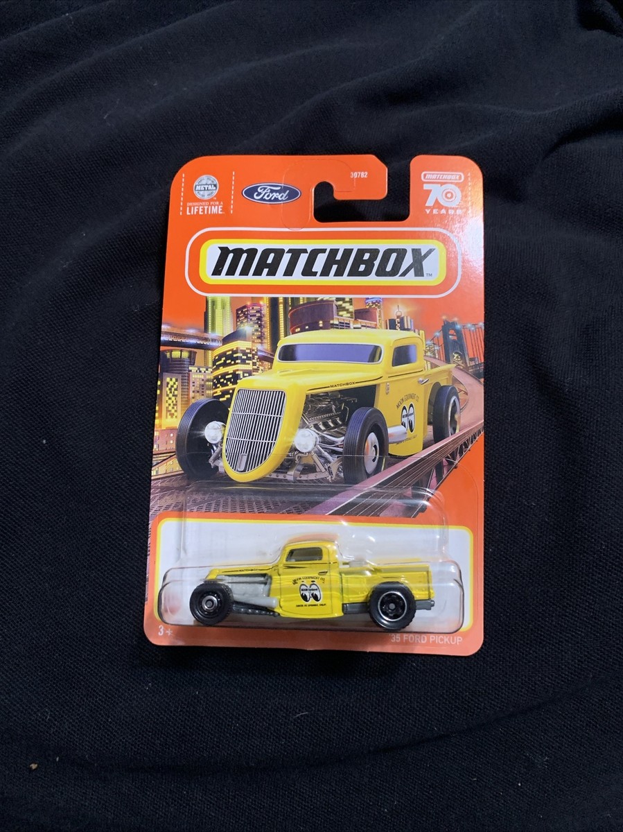 MATCHBOX 35 FORD PICKUP イエロー ムーンアイズ Matchbox '35 Ford Pickup - moon eyes Yellow #47 47/100