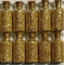 10 Bottles of Large Gold Flakes ..... Lowest price on the Net
