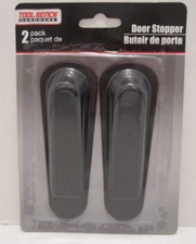 DOOR STOP Black AntiSlip Strong Rubber Door Stop Stoppers Wedges 2 PACK