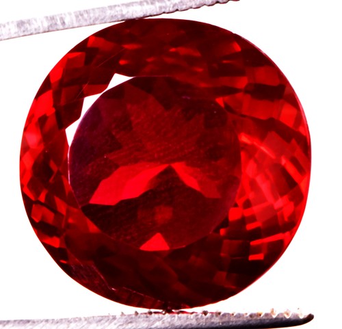 49.30 Cts. Natural Mozambique Red Ruby Round Shape Certified Gemstone - Picture 3 of 4