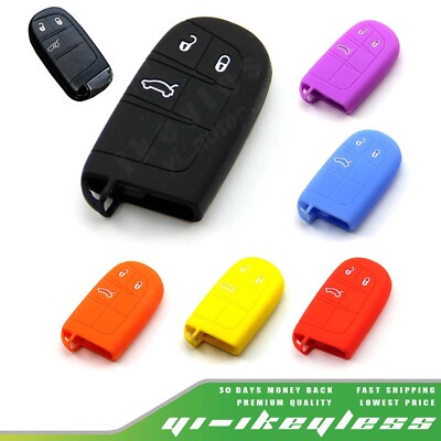 Silicone Case Cover For Jeep Dodge Charger Fiat Ottimo Remote Smart Key 3 Button