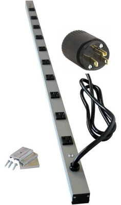 Wiremold 4' Power Strip CabinetMate 20 Amp 6 Feet cord NEMA 5-15P MADE IN USA