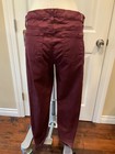 7 For All Mankind Maroon b(air) Denim With Raw Hems Jeans, Size 29 — photo 6