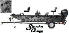 Leaf Realistic Camo Bark Decal Fishing Graphic Vinyl Oak Leaves Boat Wrap Skulls