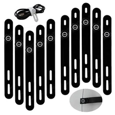 Silicone Cable Ties 5 Inch 10 Pack Reusable Cable Organizer Black Straps