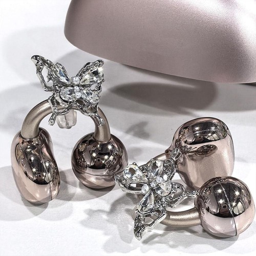 Rhinestone Clip-On Earbuds | Zirconia Ear | DIY Open Ear Decor GXO - Zdjęcie 3 z 11