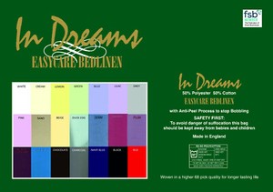 Double 4/'6/" bed fitted sheet 68 pick anti-bobble 50//50 polycotton