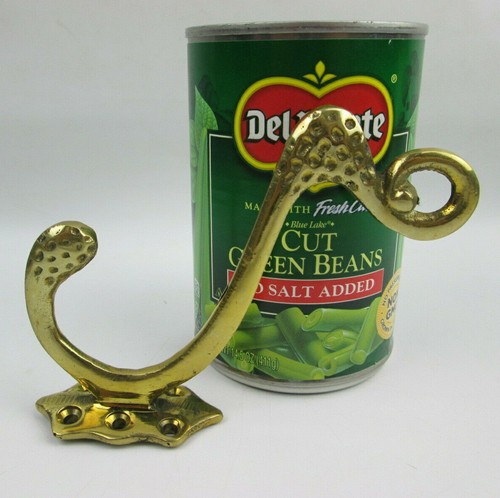 Contemporary Polished Brass Hat Hanger and Coat Hook Wall Mount with Screws - Picture 5 of 6