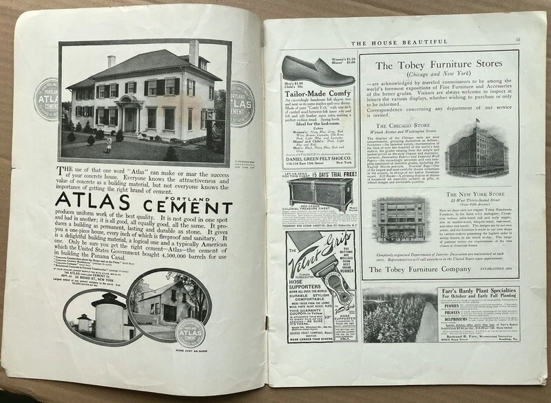 The HOUSE BEAUTIFUL October, 1909. Annual Building Number; great Ads. 56 pages - Image 3 of 4