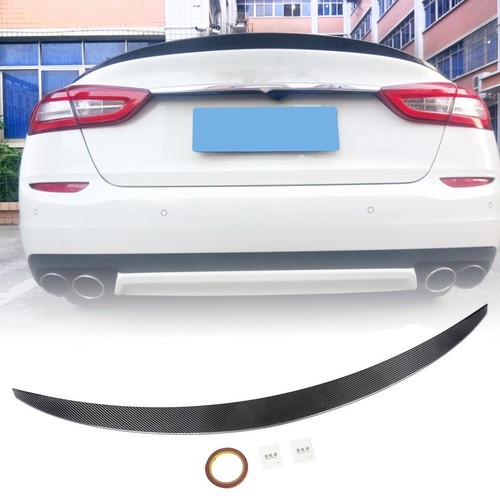 For Maserati Quattroporte 4-Door 13-18 Carbon Fiber Rear Boot Trunk Spoiler Wing - Afbeelding 1 van 12