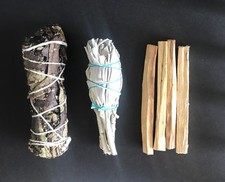 California White Sage,Palo Santo 4 sticks ,Yerba Santa Smudge 3 Pack Bundl