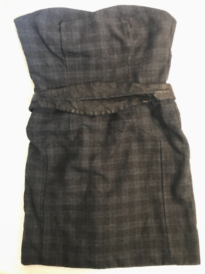 grey bandeau dress Grey Bandeau Herringbone Mini Dress self-portrait-US