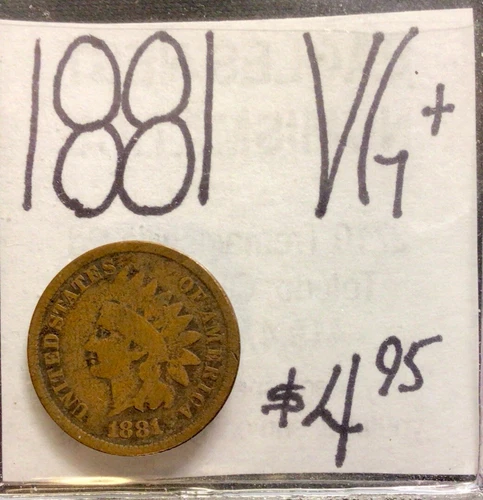 1881 Indian Head Cent VG+! ENN Coins