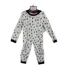 Family PJs Tree-Print Kids Matching Christmas Pajama, 2-pc Set Size 10-12 Large
