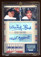 2005 DONRUSS SIGNATURE PHIL RIZZUTO / WHITEY FORD DUAL AUTOGRAPH SP YANKEES HOF