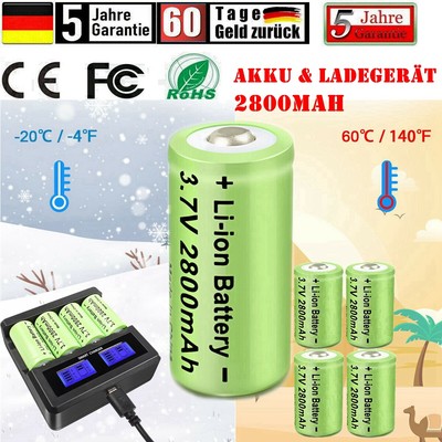 3,7V 2800mAh CR123A CR123 Akku Wiederaufladbare Batterien & Ladegerät für Arlo Z