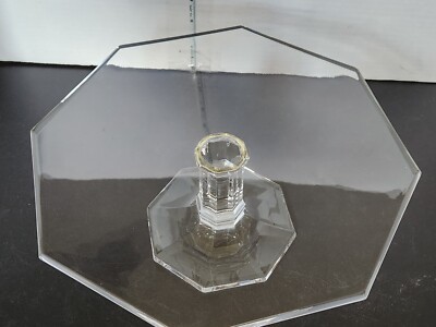 Tiffany & Co. Windham Clear Crystal Octagon Cake Stand Pedestal NO