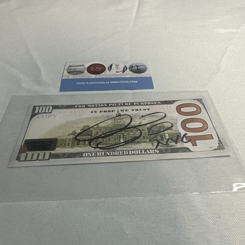 Billete de 100 dólares firmado por Armand Assante - utilería de película falsa - con certificado de autenticidad - como nuevo - Imagen 4 de 6
