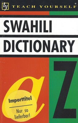 Swahili Dictionary by D.V. Perrott - Teach Yourself Books (2002, Paperback)