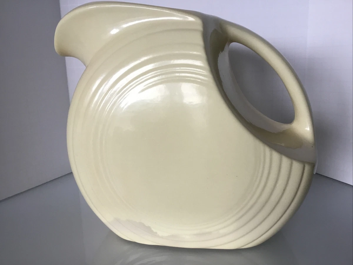 Vintage Ivory Disc Pitcher Fiestaware Fiesta Ware Scratches