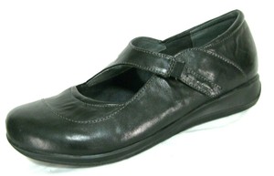 Softwalk-Shoes-Sz-12W-Wide-Mary-Jane-Loafers-Black-Leather-Comfort-Flats-Womens
