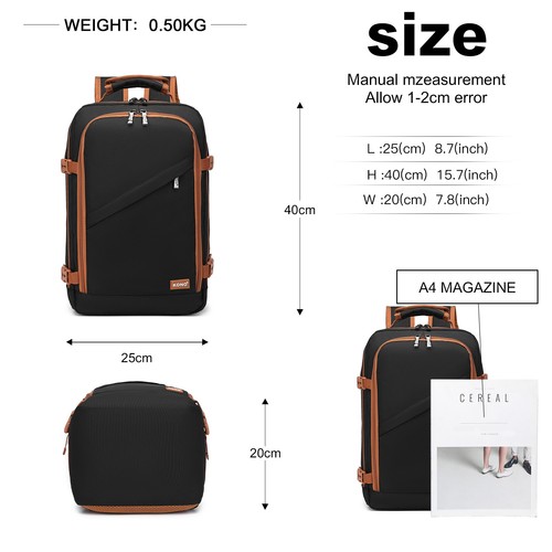 Carry On Backpack Under Seat Ryanair Cabin Flight Bag Travel Shoulder Bag 20L - Picture 2 of 17