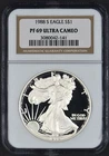 1988-S American Silver Eagle S$1 Gem Brilliant UNC NGC PF69 Ultra Cameo