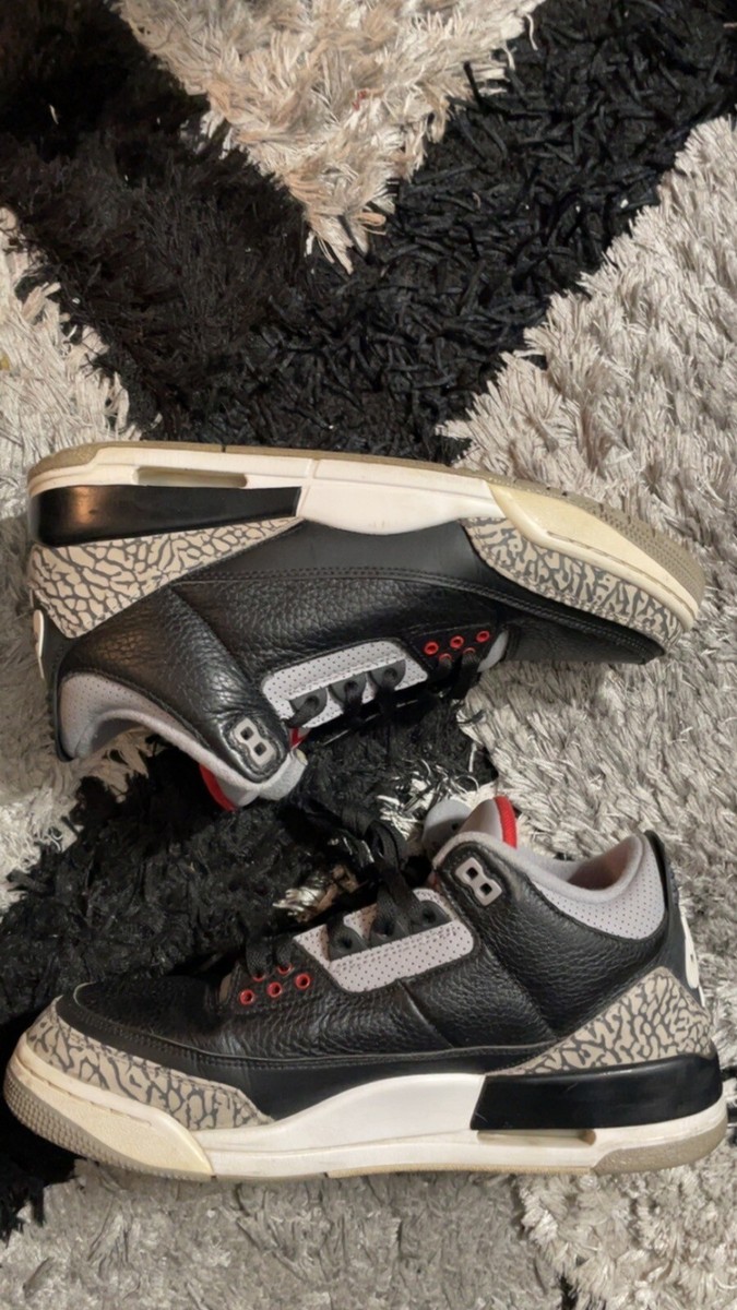 Nike Air Jordan 3 Retro OG Black Cement Grey 2018 Size 10 854262