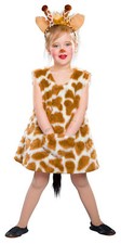 kleine Giraffe Kleid und H&ouml;rner Gr. 98/104 M&auml;dchen Kinder Kost&uuml;m