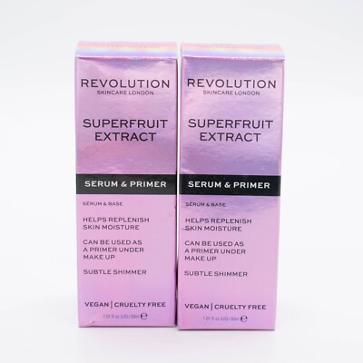 2X Revolution Skincare London Superfruit Extract Moisture Shimmer Serum & Primer