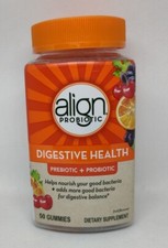 Align Digestive Health Prebiotic  Probiotic Supplement 50 Gummies Exp 5/26