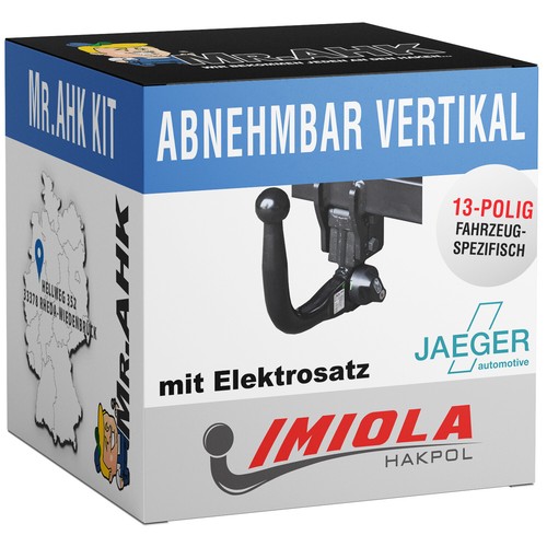 Anhängerkupplung vertikal abnehmbar für BMW X5 F15 F85 1318 + 13pol