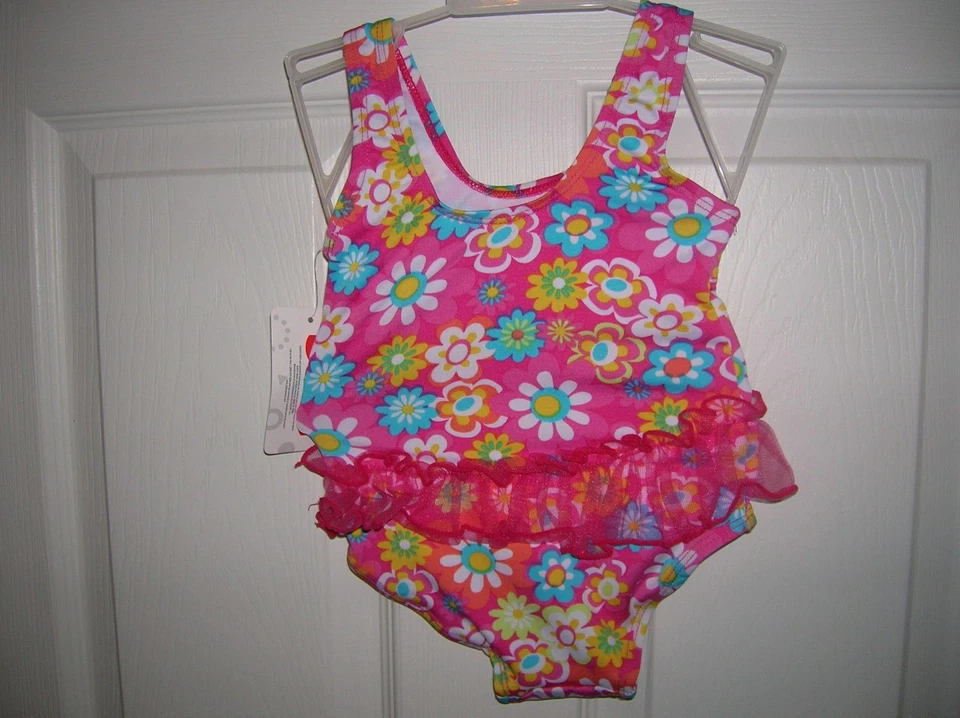 Baby swimsuit Fisher Price (Size 12M, 18m, 24m) floral one piece pink SWIM - Image 2 of 3