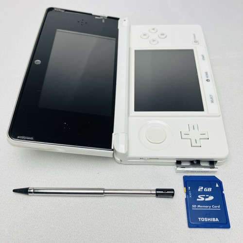 Nintendo 3DS only console White Working well Japanese language game software - Picture 2 of 9