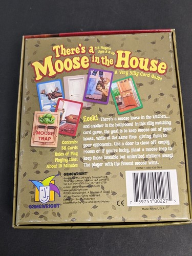 Gamewright "There's A Moose in the House" Card Game 2004 Complete Game - Picture 5 of 9