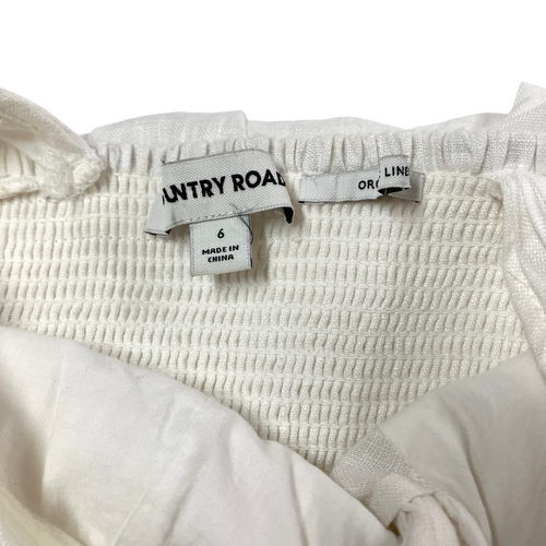 Country Road Organic Linen Wrap Detail Maxi Column Dress Size 6 - Picture 8 of 15
