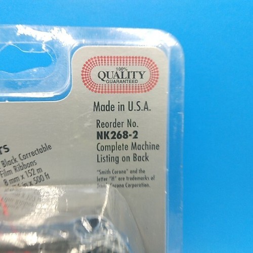 Nu-kote Smith Corona Ribbons 1 Pack of 2 Black Correctable Cartridges NK268-2 - 第 4/9 張圖片