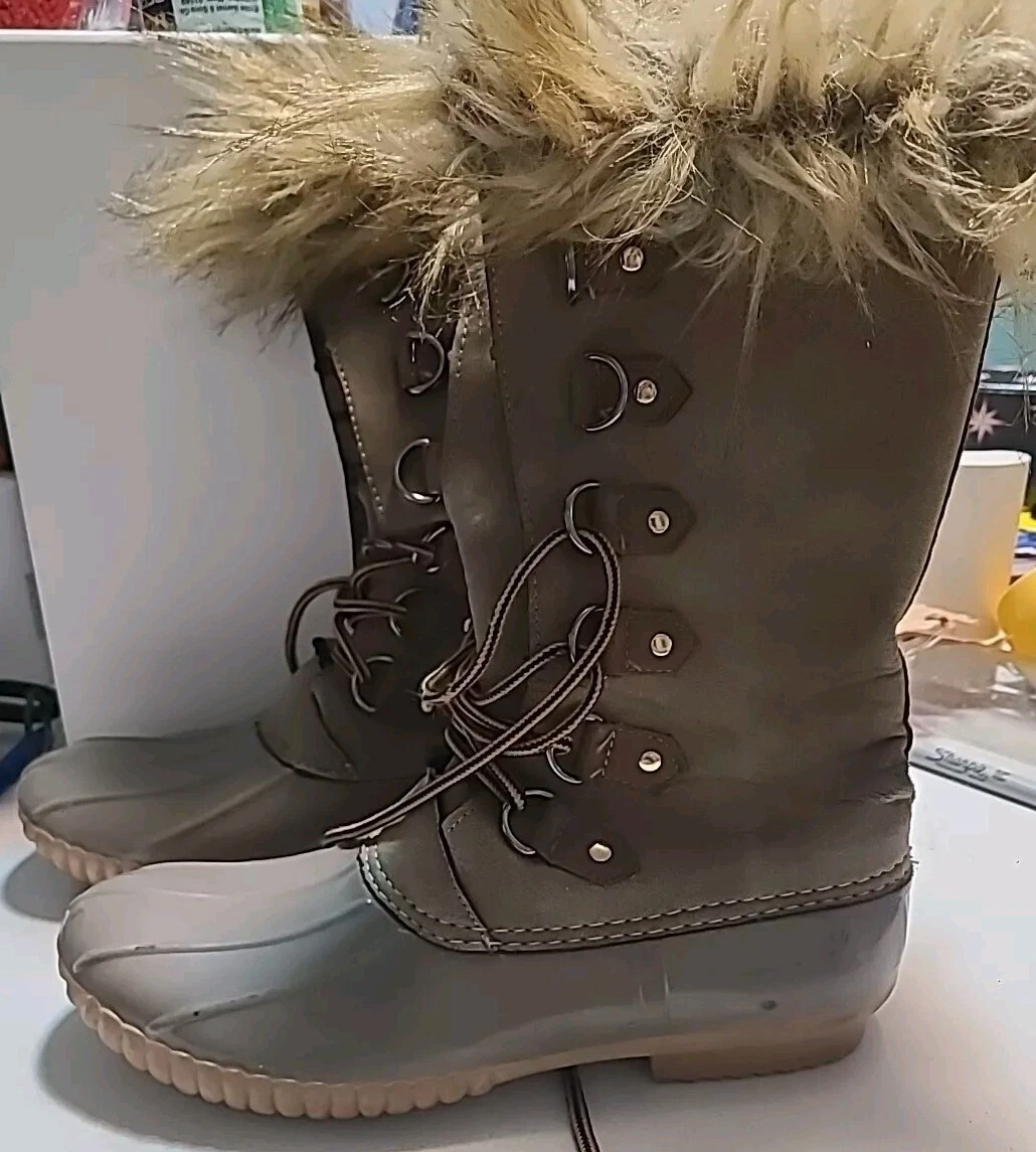 Cape Robbin Faux Fur Lined Rain Boots. New in box. Cape Robbin | Shoes | Cape Robbin Brown Waterproof Furry  main image 3
