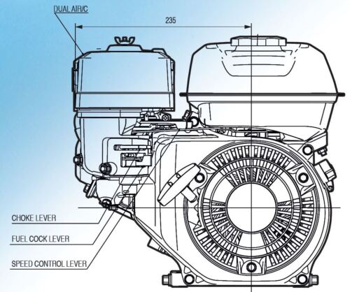 Honda Motor ca. 4,8 PS(HP) (früher 5,5 PS) GP160 Serie Welle 19,05/62 - Bild 6 von 10
