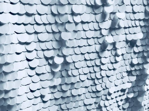 18mm Large Glitter Sequin Fabric Sparkling Paillettes Mesh Material - 130cm Wide - Picture 8 of 33
